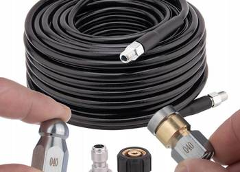 Wąż 15M 1/4" 155bar do Czyszczenia Rur – 2 Dysze | 529bar max | 60°C