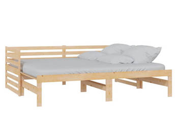 Łóżko wysuwane lite drewno sosnowe 2x(90x200) cm WM-806965