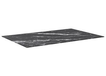 Blat stołu czarny 100x62 cm 8 mm szkło ze wzorem marmuru WM-322275