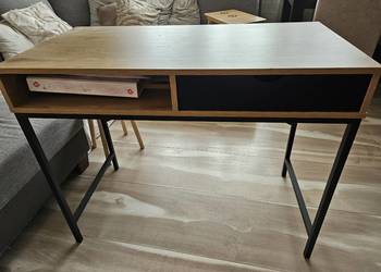 Biurko 48x95 1 szuflada kolor ciepły dąb/czarny Jysk.