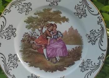 Vintage La Reine Limoges Porcelana Patera złocona ,Fragonard Love 

PORCEL