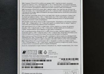 Nowy Apple iPhone 16 Pro 256GB Black Titanium