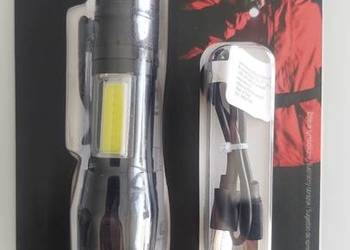 MEGA ZESTAW 7x Nowa Latarka LETHE (5x Taktyczna + 2x Czołówka) USB-C