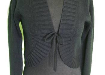 Bolerko, sweter czarny - 40 - obwód biustu 90+ cm