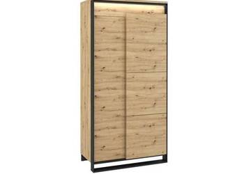 QUANT Szafa 95cm  Półki Drążek Indstrialna Loft + LED