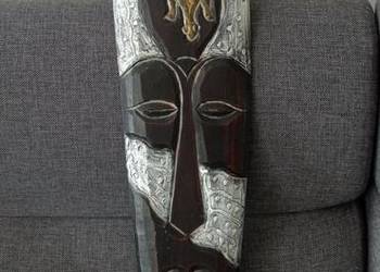 Duza drewniana afrykanska maska obraz