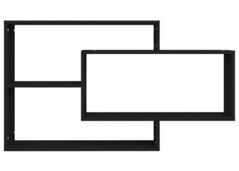 vidaXL Półki ścienne, czarne, 104x20x58,5 cm(SKU:800325)