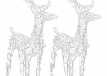 vidaXL Świąteczne renifery, 2 szt., 80 zimnych białych LED(SKU:342679)