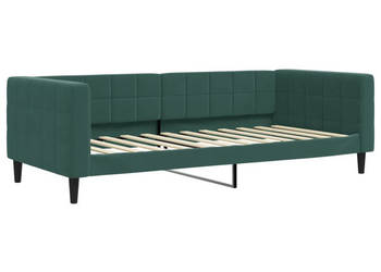 Sofa z funkcją spania ciemnozielona aksamitna 90x200 cm WM-354010