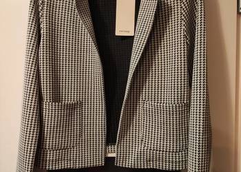 Nowy pudełkowy żakiet żakiecik kurteczka czarno-biały w pepitkę Orsay 36