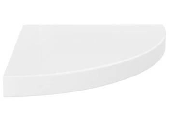 Narożne półki ścienne 4 szt. połysk białe 35x35x38 cm MDF WM-323909