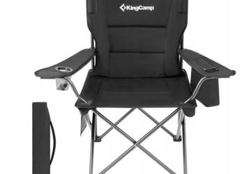 Krzesło turystyczne z oparciem KingCamp Czarne Uszkodzone jak na zdjęciu