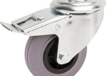 Koła skrętne z czarnymi oponami gumowymi 3477PIR100P3013