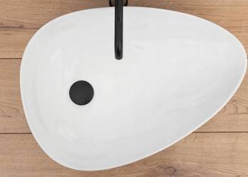 UMYWALKA NABLATOWA asymetryczna 55x30 cm BIAŁA