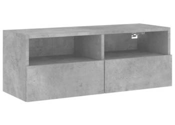 Ścienna szafka TV szarość betonu 80x30x30 cm WM-836874
