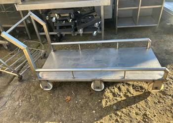 Wózek platformowy transportowy ze stali nierdzewnej