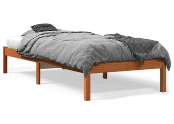 Rama łóżka bez materaca woskowy brąz sosnowa 75x190 cm WM-844833