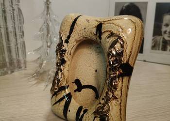 Ramka ceramiczna, lata 60, vintage
