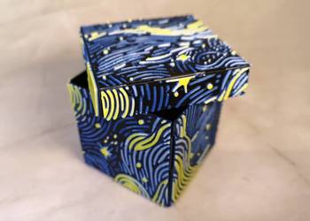 Dekoracyjne pudełko z nadrukiem 3D – geometryczny wzór