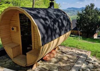 Polska sauna ogrodowa – ręcznie, pod Twoje zamówienie – Mokko