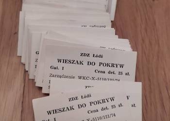71. ETYKIETY PRODUKTU WIESZAK DO POKRYW OK. 100 SZTUK