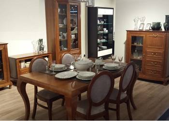 Meble dębowe, kolekcja Kashmir do salonu, sypialni, jadalni, gabinetu