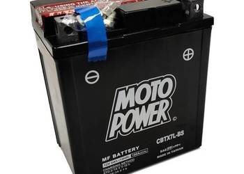 Akumulator motocyklowy MotoPower CBTX7L-BS 12V 6Ah 100A P+