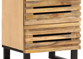 Szafka nocna 40x34x46 cm lite surowe drewno mango WM-377426