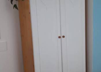 Szafa drewniana z półką  i drążkiem na wieszaki, 194x95x56cm