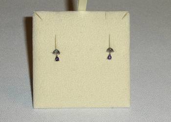 W.Kruk Srebrne kolczyki z markazytami i ametystami