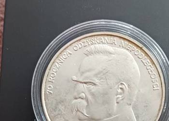 50 000 zł J. Piłsudski 1988 r. - srebro - piękne - oryginał