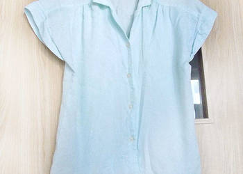 niebieska bluzka z bawełny, kimono bluzeczka bawełnianana niebieska bluzka z bawełny, kimono bluzeczka bawełnianana