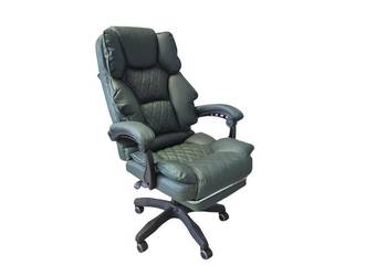 Fotel Obrotowy Biurowy z Podnóżkiem Mission MS13 Zielony
