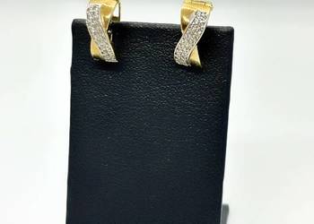 Złote kolczyki pr 333 1,79g Cyrkonia