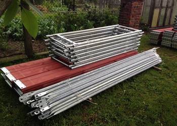 Rusztowanie 43,8 m2 elewacyjne na szczyt 9x6,2m Podesty drewniane 3,0m