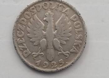 Moneta II RP 1 złoty 1925r. Żniwiarka srebro