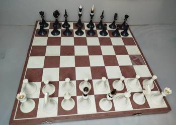 Zestaw Szachy duże 42x42 cm tworzywo