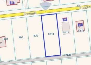 Działka budowlana 802 m², Błędowo 52/10