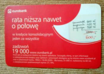 KALENDARZYK LISTKOWY 2010 ROK - EUROBANK, NIŻSZA RATA