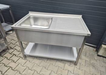 Zlew Gastronomiczny 1 Komorowy Z Półką 120/70/85