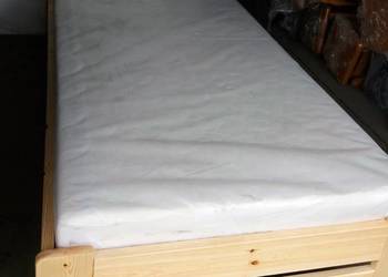 Łóżko 90 x 200 sosnowe nowe z materacem i stelażem