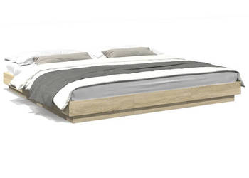 Rama łóżka dąb sonoma materiał drewnopochodny 200x200 cm WM-3281163