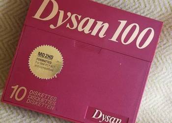 Dyskietki 5,25 cala retro zestaw 15 szt + plastikowe pudełko Dysan 100 BOX