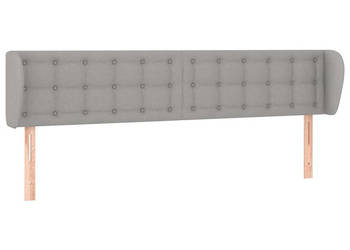 Zagłówek uszak jasnoszary 163x23x78/88 cm tkanina WM-3117584