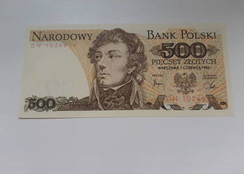 500 zł 1982 seria DN stan UNC