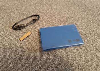Kieszeń USB na dysk twardy 2,5 cala, niebieska, nowa