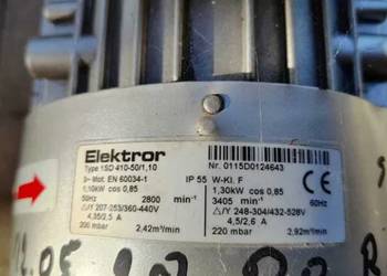 Wentylator boczno-kanałowy 1.3kw 220/380V