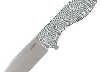 Nóż składany Kubey Knife Master Chief White Green G10, Bead Blast AUS-10 b…