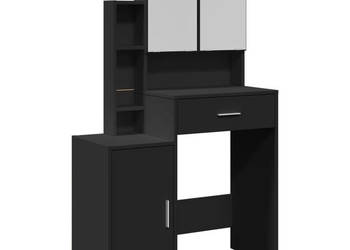 Toaletka z szafką czarna 80x35x132 cm WM-848235