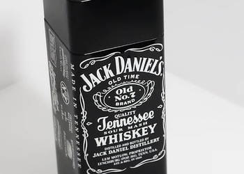 Metalowa czarna kolekcjonerska puszka Jack Daniel's No. 2 Brand
